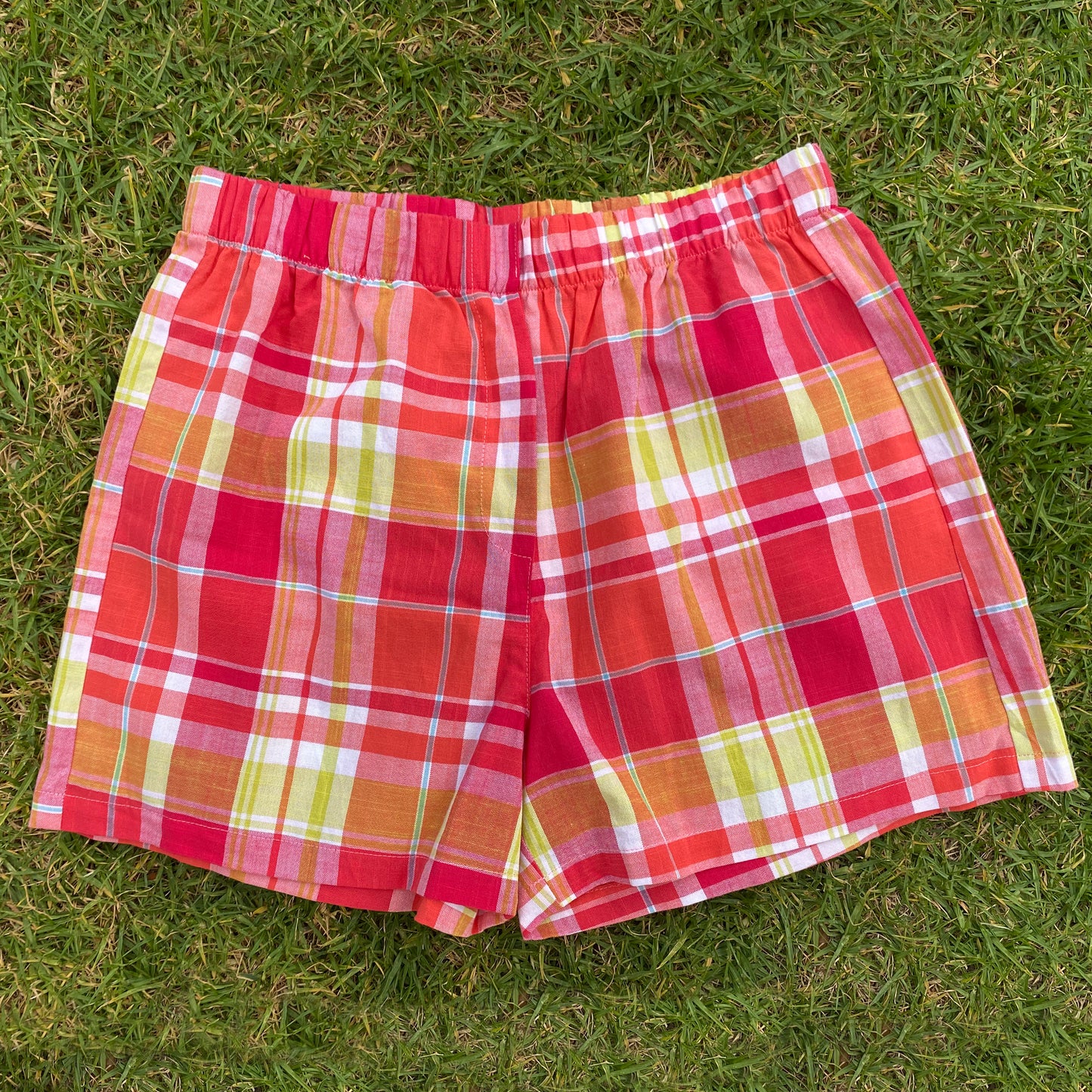 Moeraki Shorties - Red and Green Plaid